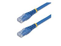 StarTech.com 1ft CAT6 Ethernet Cable, 10 Gigabit Molded RJ45 650MHz 100W PoE Patch Cord, CAT 6 10GbE UTP Network Cable with Strain Relief, Blue, Fluke Tested/UL Certified Wiring, 10 Pack - Category 6, 24AWG, TIA (C6PATCH1BL10PK)