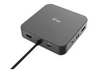 i-Tec USB-C Dual Display Docking Station with Power Delivery - docking station - USB-C - HDMI, 2 x DP++ - 1GbE