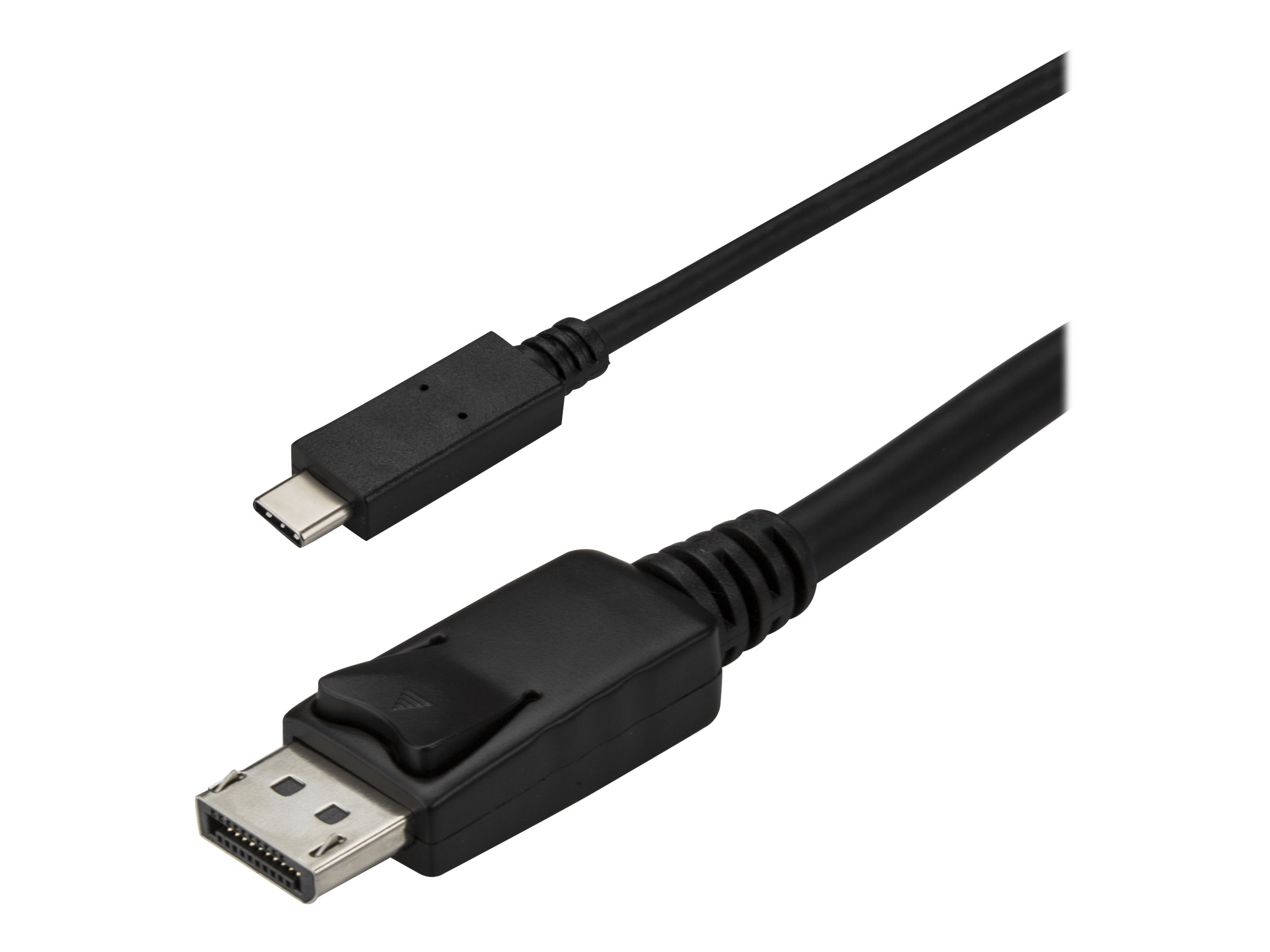 StarTech 3ft/1m USB C to DisplayPort 1.2 Cable 4K 60Hz, USB-C to DisplayPort Adapter Cable HBR2, USB Type-C DP Alt Mode to DP Monitor Video Cable, Compatible with Thunderbolt 3, Black - USB-C Male to DP Male (CDP2DPMM1MB) - DisplayPort cable - USB-C to DisplayPort - 1 m