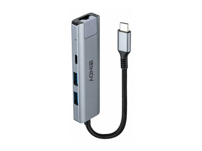 LINDY USB 3.2 Gen 2 Typ C Hub & Gigabit Ethernet