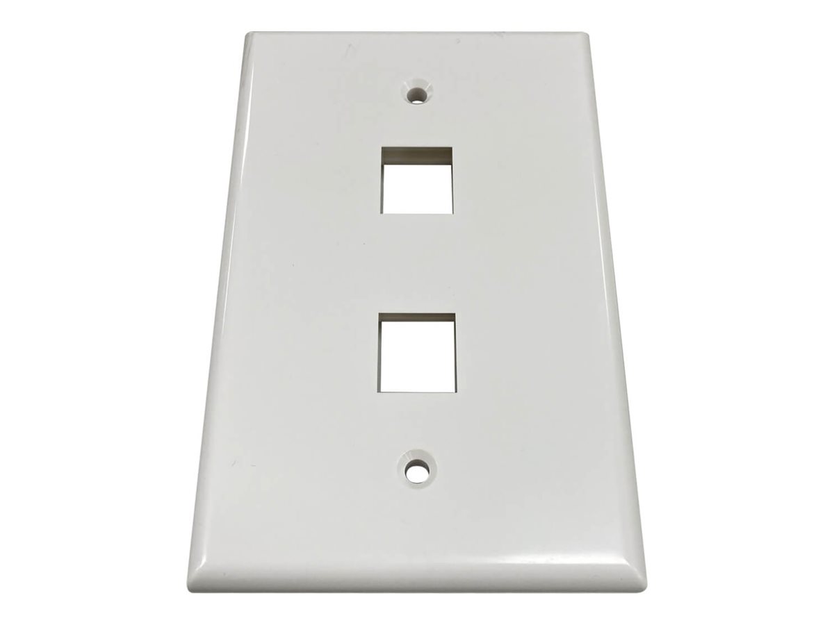 Eaton Tripp Lite Series 2-Port Single-Gang Keystone Wall Plate, Antibacterial, Ivory Gloss, TAA