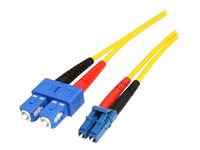 StarTech.com 10m Fiber Optic Cable - Single-Mode Duplex 9/125 - LSZH - LC/SC - OS1 - LC to SC Fiber Patch Cable (SMFIBLCSC10) - Patch cable - SC single-mode (M) to LC single-mode (M) - 10 m - fibre optic - duplex - 9 / 125 micron - OS1 - halogen-free - yellow