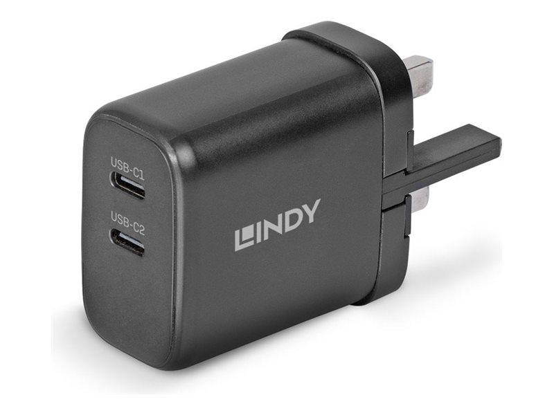 An image of Lindy power adapter - USB-C - 65 Watt