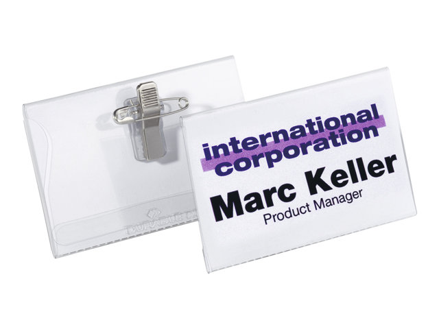 Durable Name Badge For 54 X 90 Mm Transparent