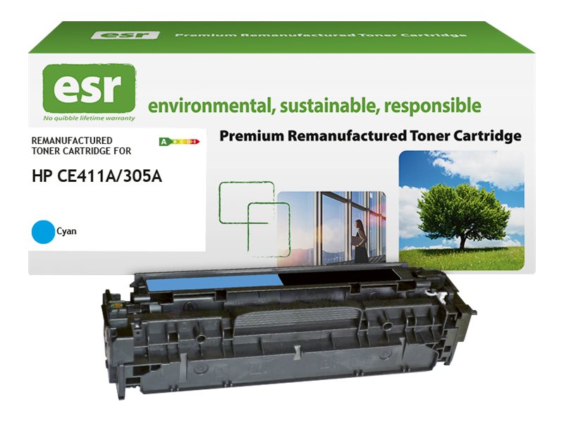 ESR Toner cartridge compatible with HP CE411A cyan remanufactured 2.600 pages