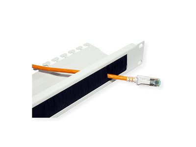 7630049602007 - 26210197 - 10 Kabelzuführung mit Bürstenleiste 1 HE grau