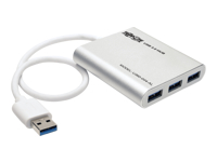 Tripp Lite 4-Port Portable USB 3.0 SuperSpeed Mini Hub Aluminum