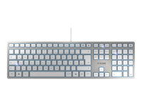 CHERRY KC 6000 SLIM - Keyboard - USB - UK - key switch: CHERRY SX - silver