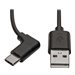 Eaton Tripp Lite Series USB-A to USB-C Cable, Right-Angle USB-C, USB 2.0, (M/M), 3 ft. (0.91 m)