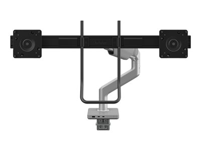 Humanscale M8.1 - Mounting kit (dual bracket, 2 VESA adapters (black), desk clamp base, angled / dynamic link, crossbar)