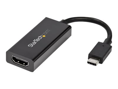 StarTech.com USB 3.1 Type C to HDMI Adapter with HDR - 4K 60Hz - TB3 Compatible - Windows & Mac Compatible Black USB C to HDMI Monitor Converter (CDP2HD4K60H)