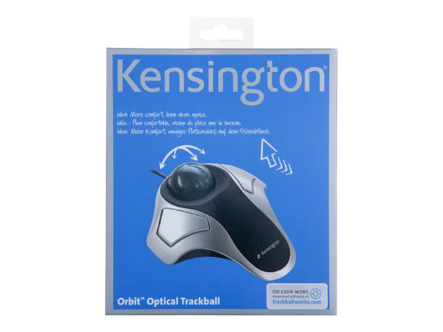 Mouse Kensington Trackball Orbit Optical Wired Silver Black Pentru PC