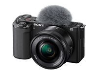 Sony Alpha ZV-E10 Interchangeable Lens Mirrorless Vlog Camera with 16-50mm Lens - Black -ILCZVE10L/B