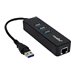 Rocstor 3 Port Portable USB 3.0 Hub W Gigabit 10/100/1000 Ethernet Adapter NIC