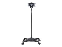 StarTech.com Mobile Tablet Stand w/ Lockable Wheels, Height Adjustable Cart, Universal Rolling Floo