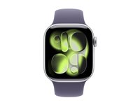 Apple Watch Series 11 (GPS) - silver aluminium - smart watch with sport band - purple fog - 64 GB
