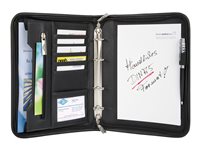 WEDO Conference Elegance A5 Zipped mappe Til dokumenter Sort Kunstig læder Tekstureret nylon