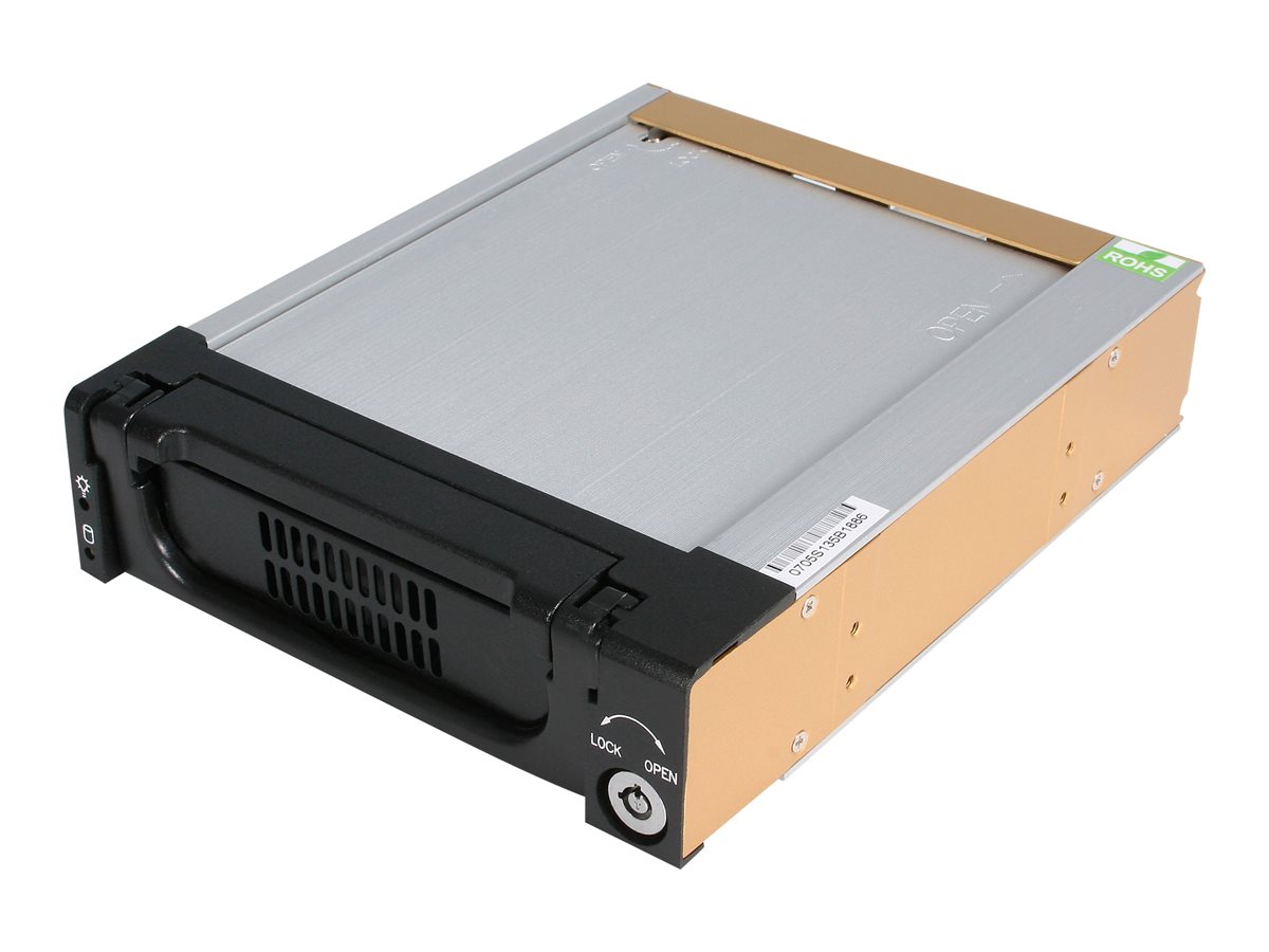 StarTech.com 5.25 in Rugged SATA Hard Drive Mobile Rack Drawer - Aluminum Removable Hard Drive Bay (DRW150SATBK) - skladovací mobilní rack