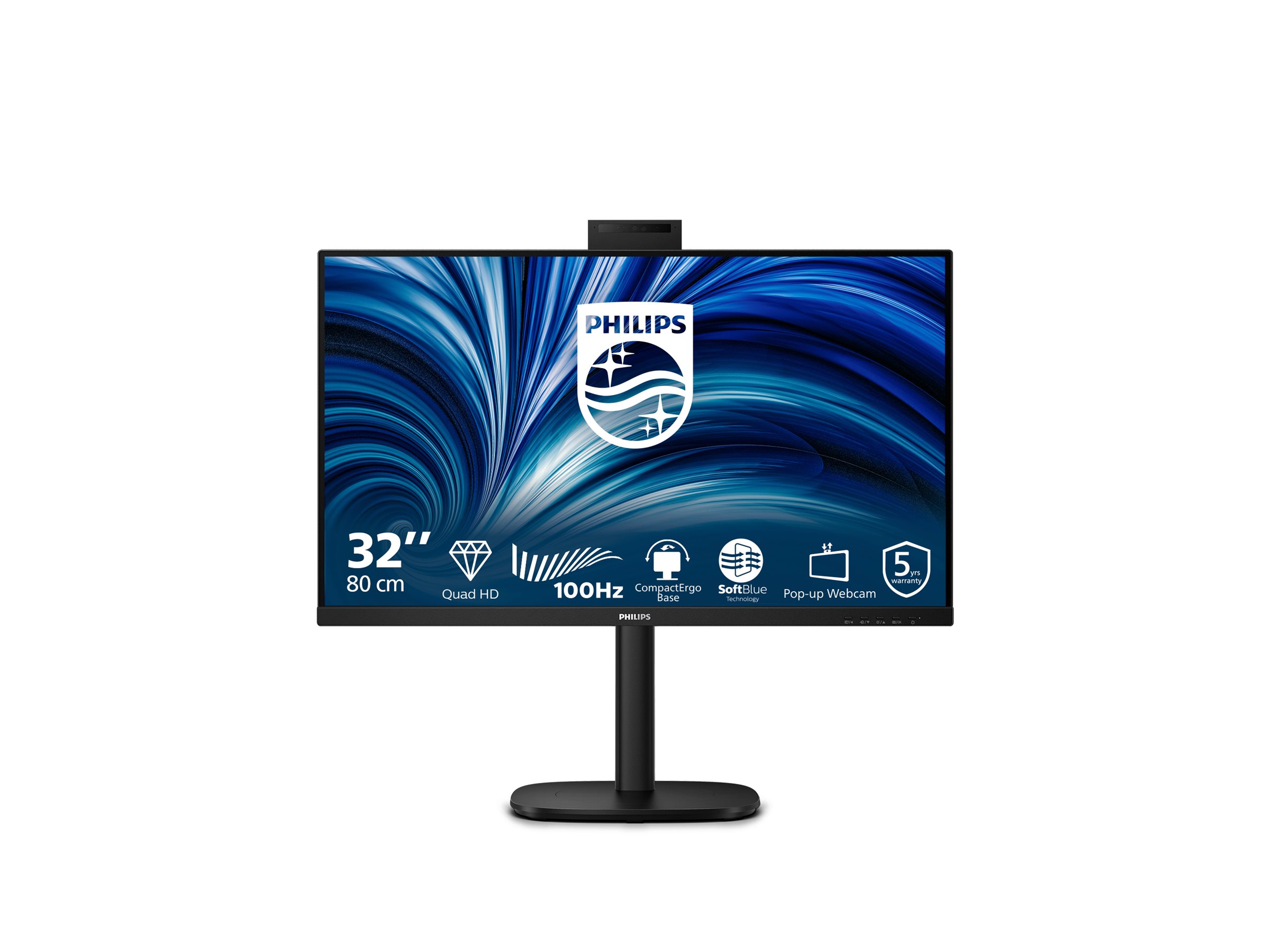 An image of Philips 32B2U3601H - 3000 Series - LED monitor - QHD - 32"