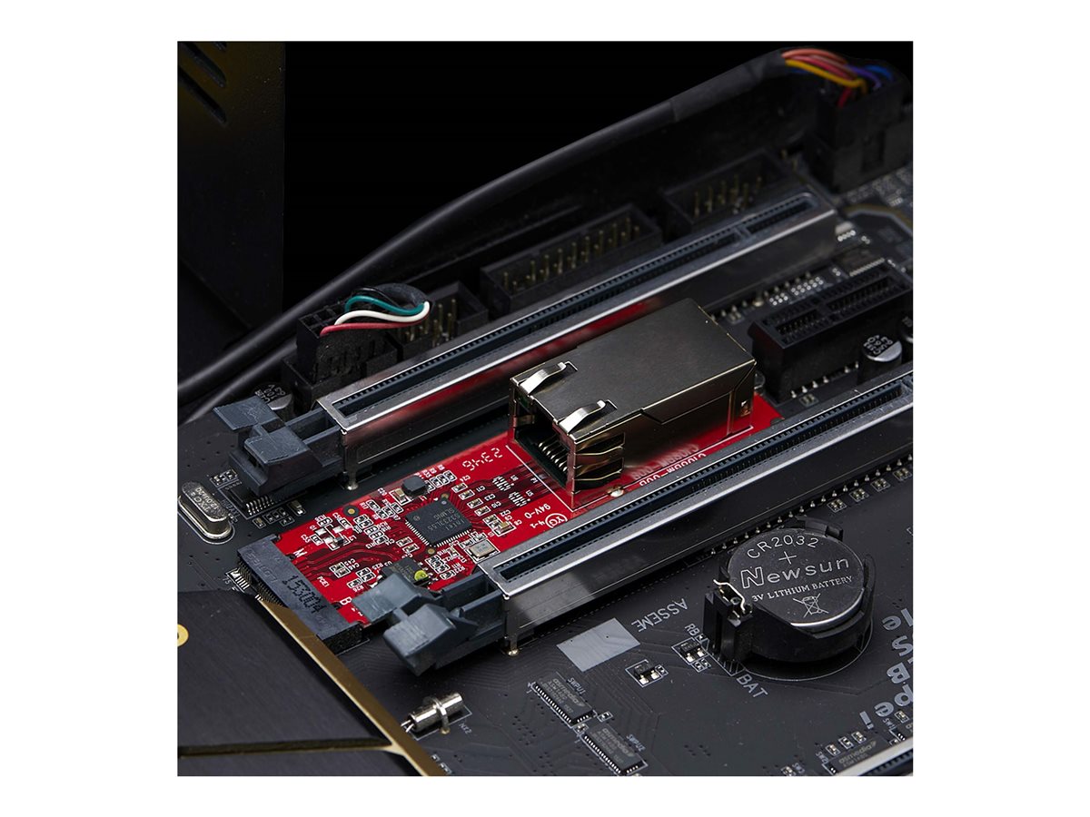 StarTech.com 1-Port 2.5GbE M.2 Network Card, Multi-Gigabit Speeds (2.5G/1G/100M/10M) - NBASE-T (802.3bz), PCIe Ethernet M.2 2280, B/M Key - NIC for SFFs/Desktop PCs, Includes 2ft Cat6 adapter, Full/Low Brackets (MR12GI-NETWORK-CARD) - síťový adaptér - M.2 2280 (B+M Key) - 10/100/1000/2500Base-T x 1 - kompatibilní s TAA – foto 7