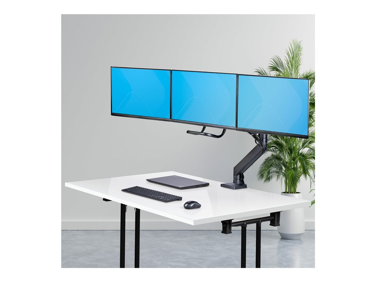 StarTech.com Crossbar Triple Monitor Desk Mount, VESA 75x75/100x100 montážní sada - nastavitelné rameno - pro 3 LCD displeje - triple monitor mount - černá – foto 8