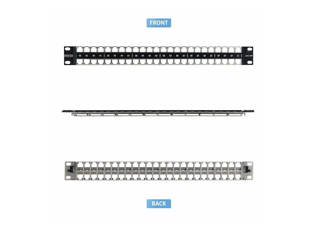 48 Port 1U Blank Keystone Patch Panel – foto 2