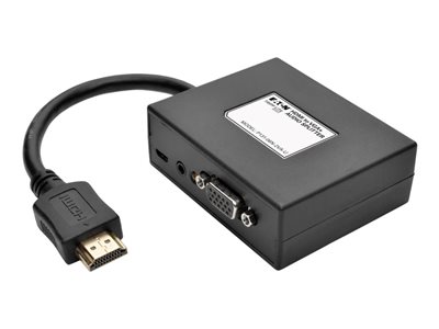Tripp Lite 2-Port HDMI to VGA Splitter Audio/Video Adapter 1920x1440 1080p
