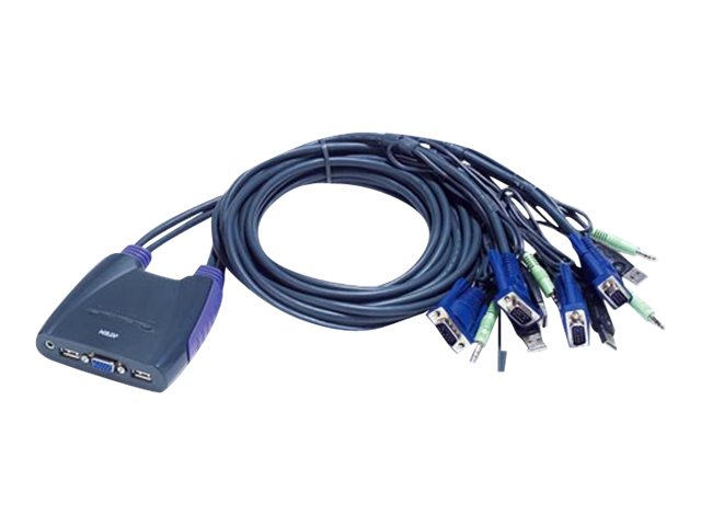 Image of ATEN Petite CS-64U - KVM / audio / USB switch - 4 ports