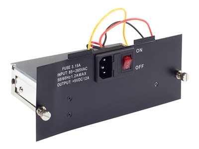 Black Box Pure Networking Copper to Fiber Media Converter Chassis Left Power Supply