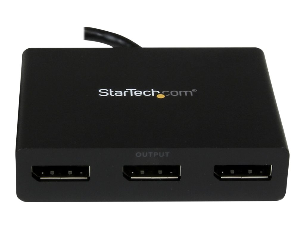 StarTech.com 3-Port Multi Monitor Adapter, DisplayPort 1.4 to 3x  DisplayPort Video Splitter, Dual or Triple 4K, Laptop/Desktop DP 1.4 MST Hub  for Multiple Monitors, For Windows PCs Only