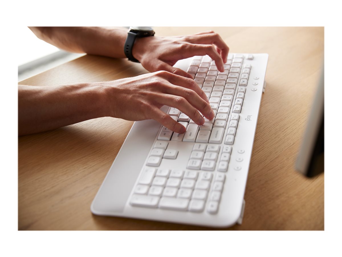 Logitech Signature MK650 Combo for Business - klávesnice a sada myši - AZERTY - francouzská - bělavá Vstupní zařízení – foto 4