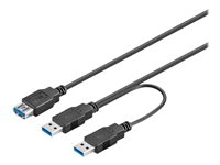 goobay USB 3.0 USB / strøm kabel 30cm Sort