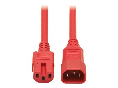 Tripp Lite 6ft Heavy Duty Power Extension Cord 15A 14 AWG C14 C15 Red 6'
