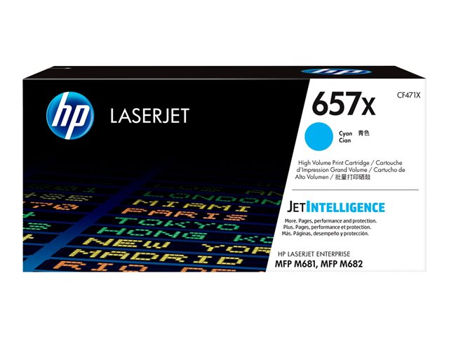 HP 657X LJ Toner Cartouche Cyan HY