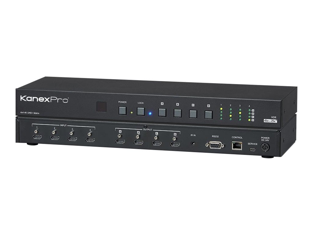 KanexPro HDMX44-18G 4x4 HDMI 2.0 Matrix Switcher with 4K/60Hz