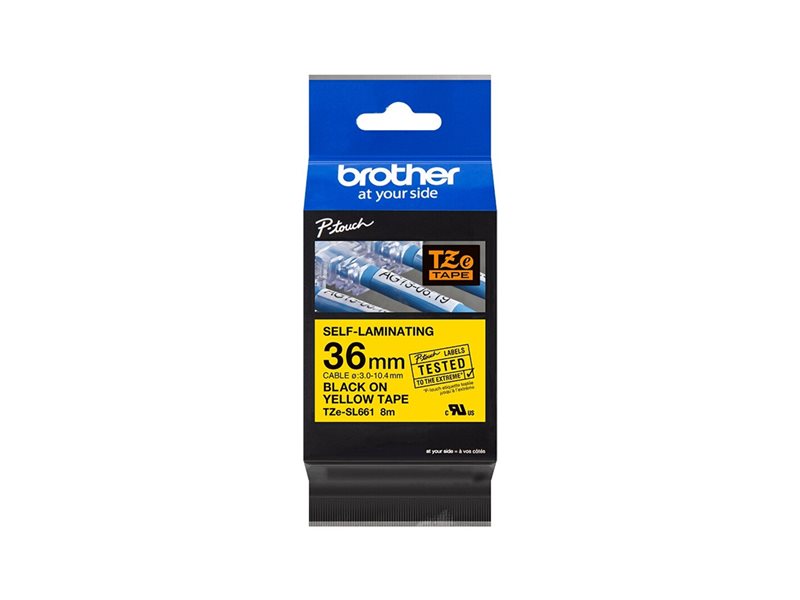 BROTHER TZeSL661 tape Black on Yellow