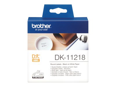BROTHER ETIQUETTE RONDE PAPIER