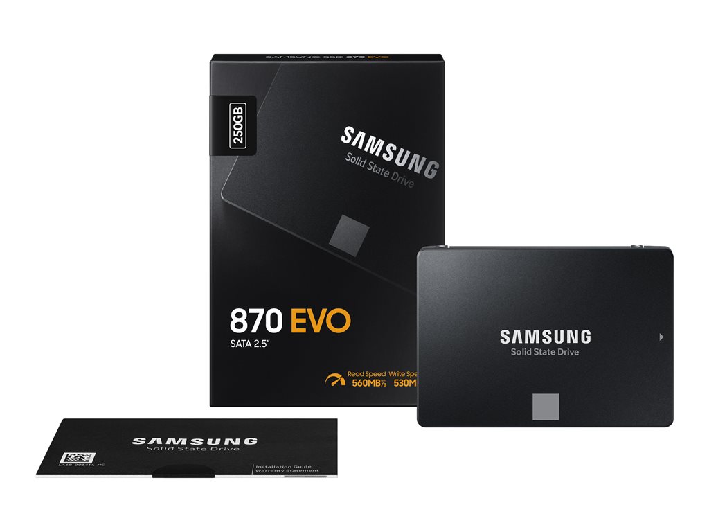 Samsung 870 EVO MZ-77E250B - SSD - verschl?sselt - 250 GB - intern - 2.5" (6.4 cm)
