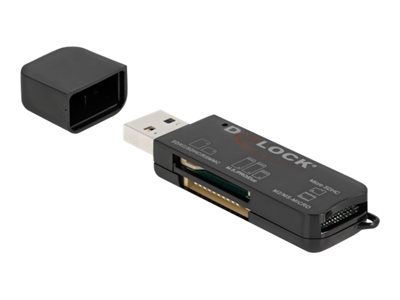 DELOCK SuperSpeed USB Card Reader für SD/ Micro SD/MS - 91757