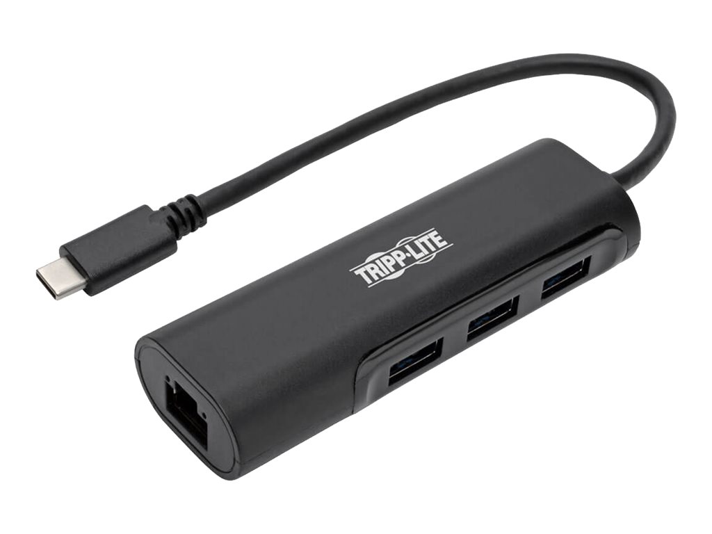 3-Port USB-C Hub, Gigabit Ethernet, USB-A Ports, USB 3.0