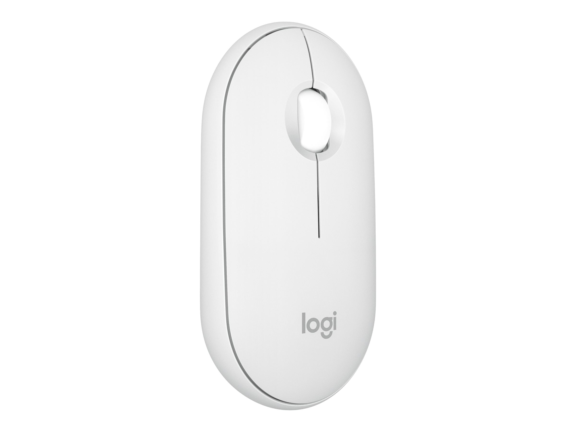 Logitech Pebble Mouse 2 M350s Slim Bluetooth Wireless Mouse, Tonal White