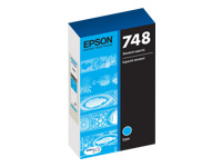 Epson 748 - Cyan - original - ink cartridge - for WorkForce Pro WF-6090, 6530, 6590, 8090, 8090 D3TWC, 8590, 8590 D3TWFC, R8590