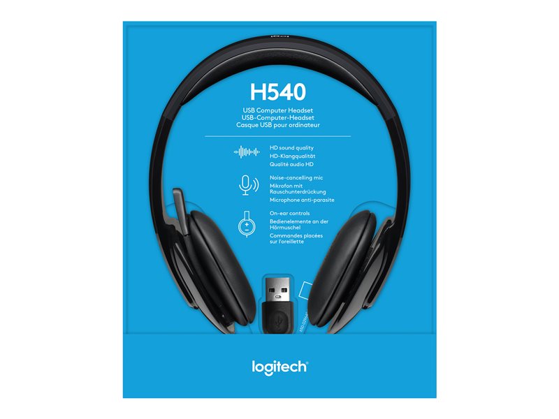 Logitech USB Headset H540 - Headset - On-Ear - kabelgebunden