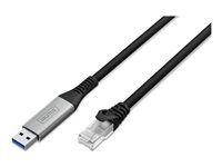 DIGITUS CAT 6a S/FTP 15m Netværkskabel Sort