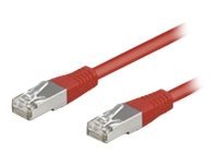 wentronic CAT 5e Kabel med folie og kobberfletning (FTP) 7m Netværkskabel Rød