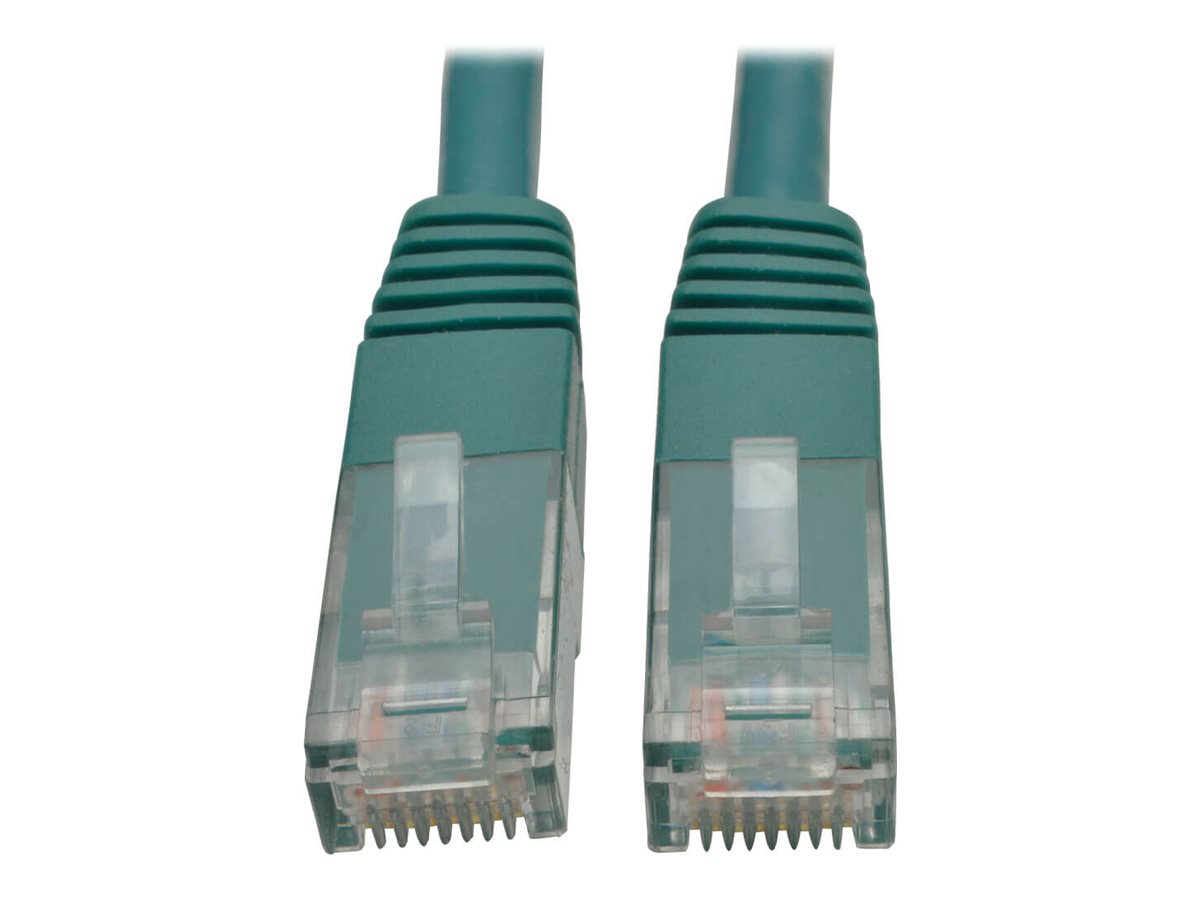 Tripp Lite 10ft Cat6 Gigabit Molded Patch Cable RJ45 M/M 550MHz 24AWG Green 10'
