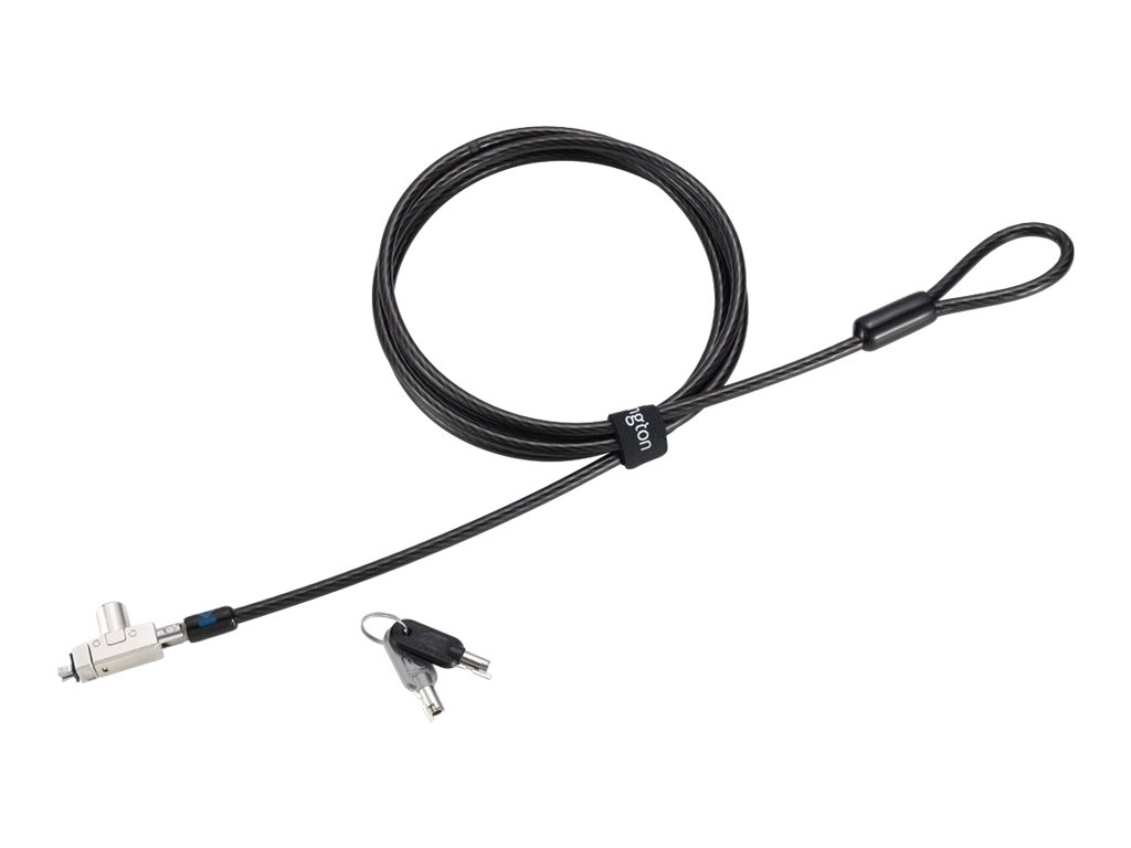 Kensington Slim N17 2.0 Keyed Laptop Lock for Wedge-Shaped Slots security cable Product shot Left-angle 79600