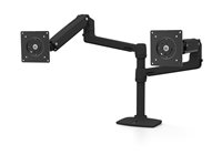 Ergotron LX mounting kit - dual stacking arm - for 2 LCD displays - matte black