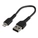 StarTech.com 15cm(6 in) Durable Black USB-A to Lightning Cable, Heavy Duty Rugged Aramid Fiber USB Type A to Lightning Charger/Sync Power Cord, Apple MFi Certified iPad/iPhone 12 Pro Max
