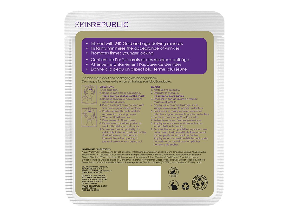 Skin Republic Anti-Aging Gold Hydrogel Sheet Mask - 25g